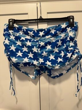 Blue Star Print Women's Swim Shorts